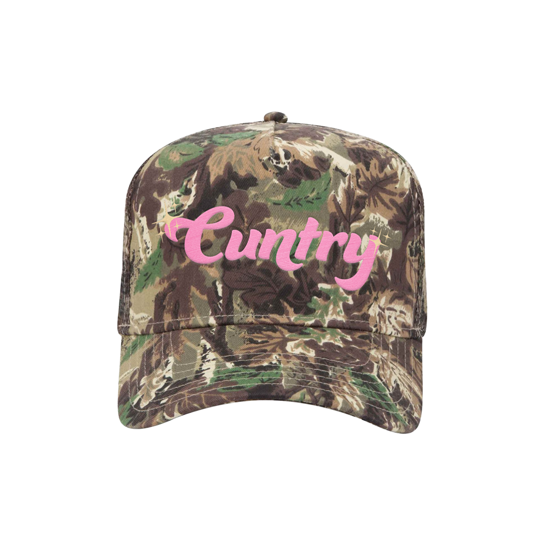 cuntry trucker hat - pink