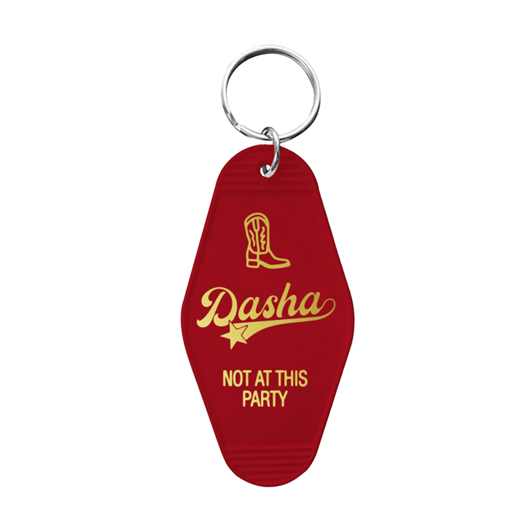 not at this party keychain