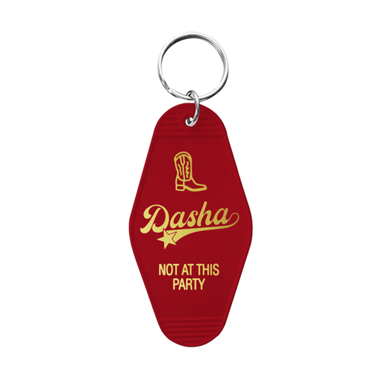 not at this party keychain